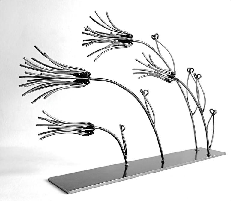 Original Art Deco Floral Sculpture by Albert Dura